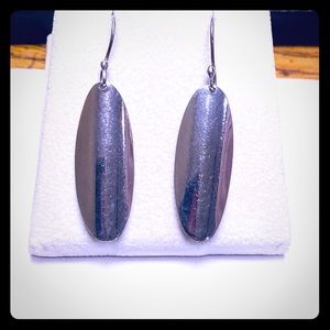 1 1/2” .925 silver earrings made from spoons